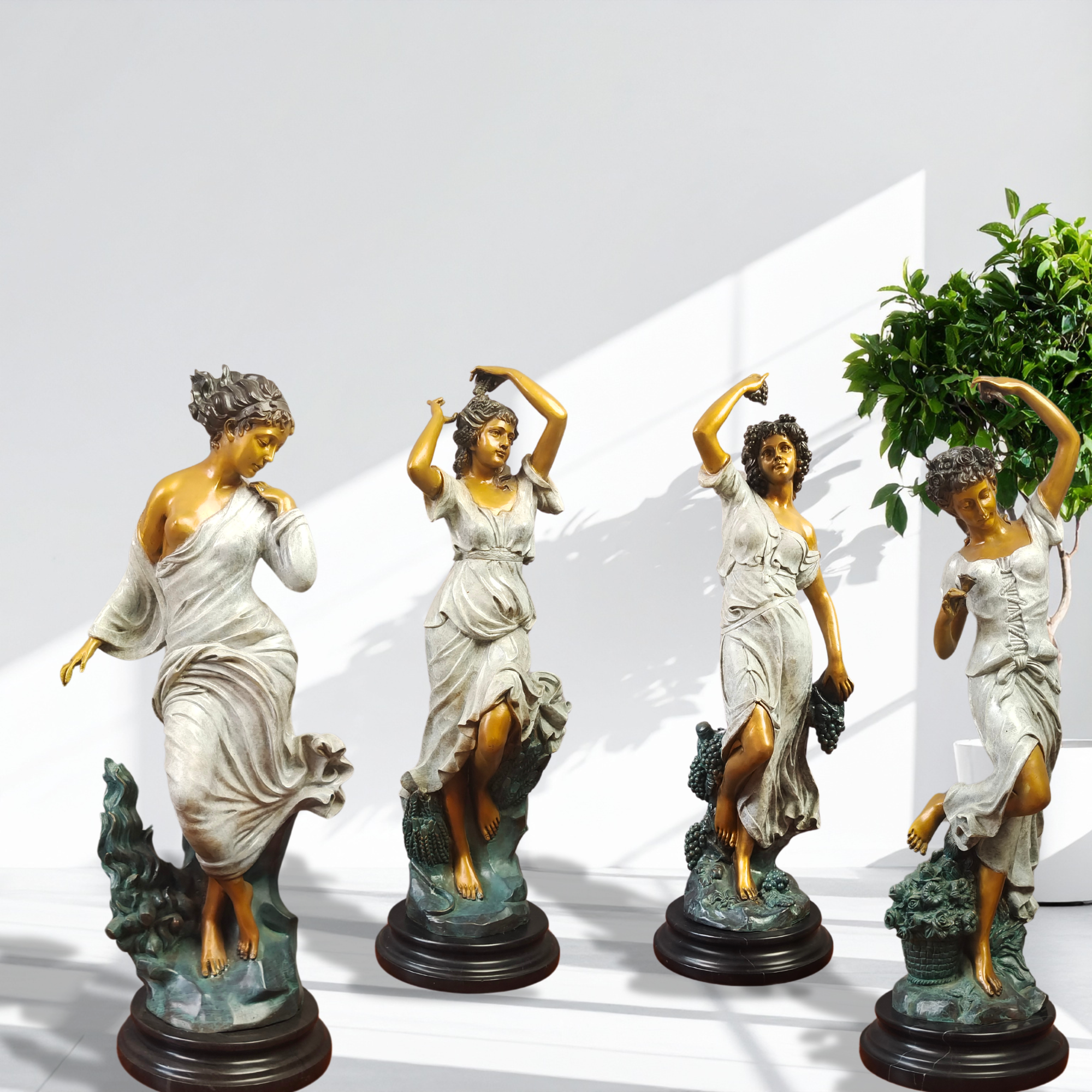 Four Seasons Bronze Statues | Spring Summer Autumn Winter Garden