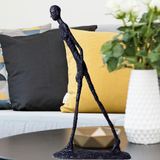 11.8" Walking Man Bronze Sculpture - Masterpiece by Giacometti, Suitable for Home Decor, Office, and Unique Gift for Special Occasions