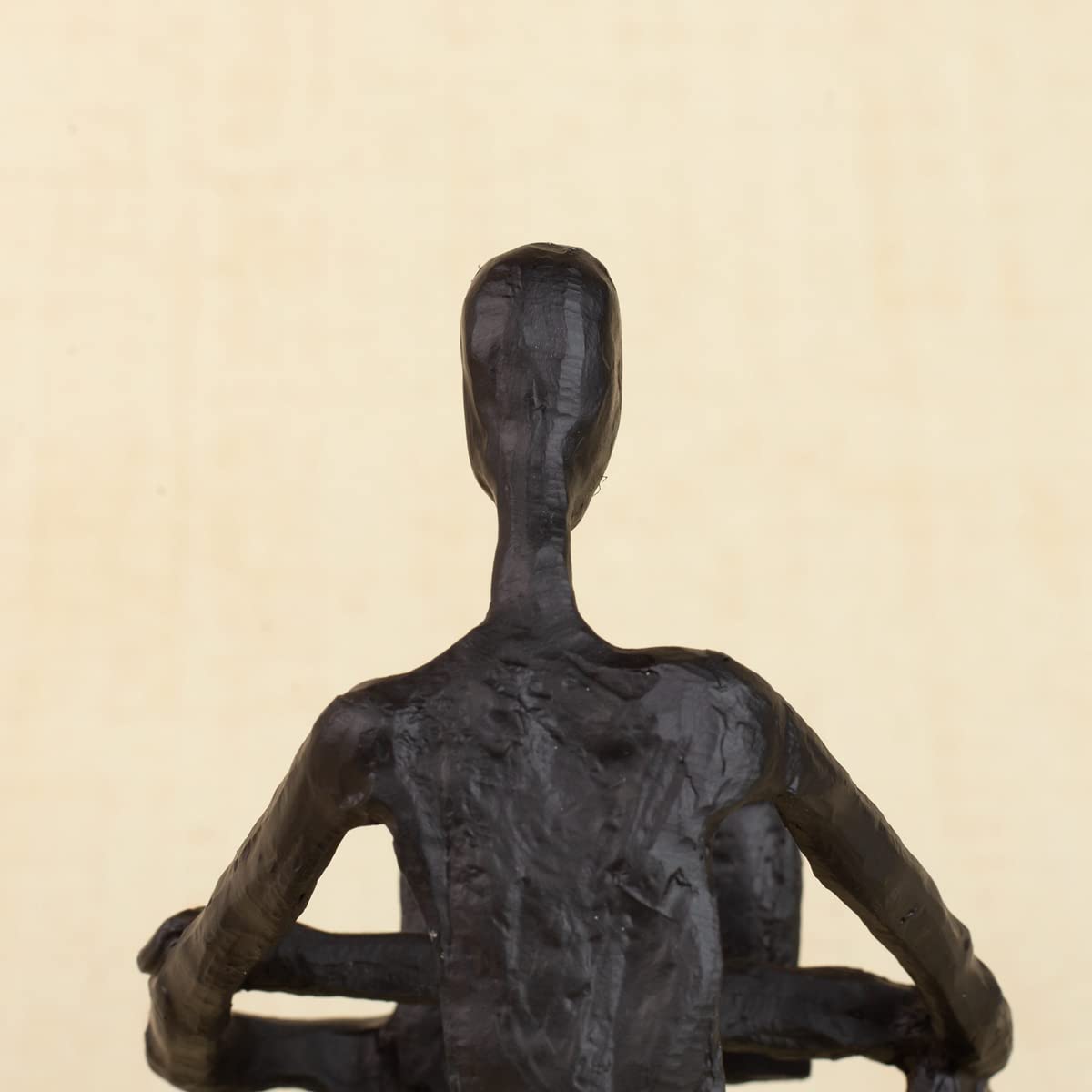 R REALONG Black Metal Abstract Figure Sculpture Sitting and Leisure Reading Ornament Gifts