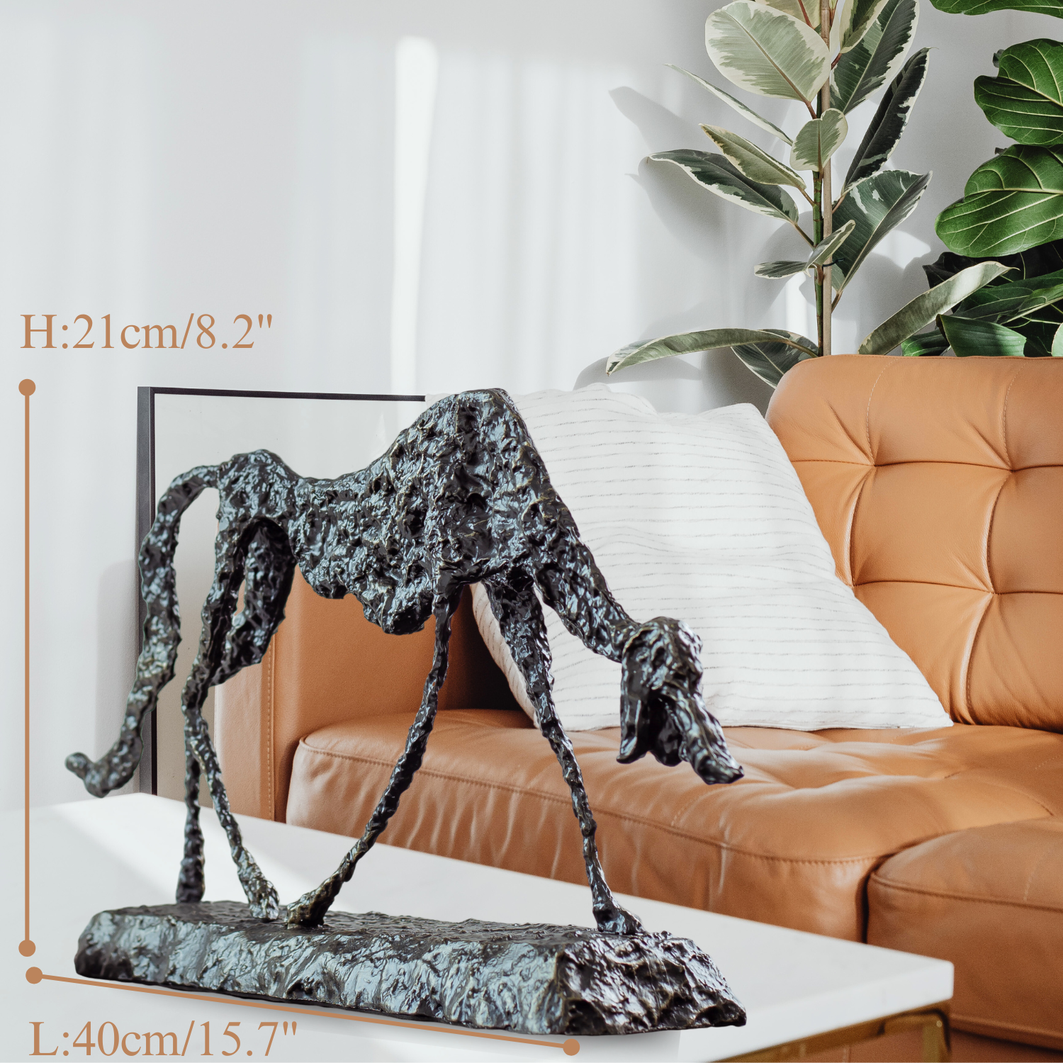 Bronze Alberto Giacometti Dog Sculpture Famous Replica Abstract