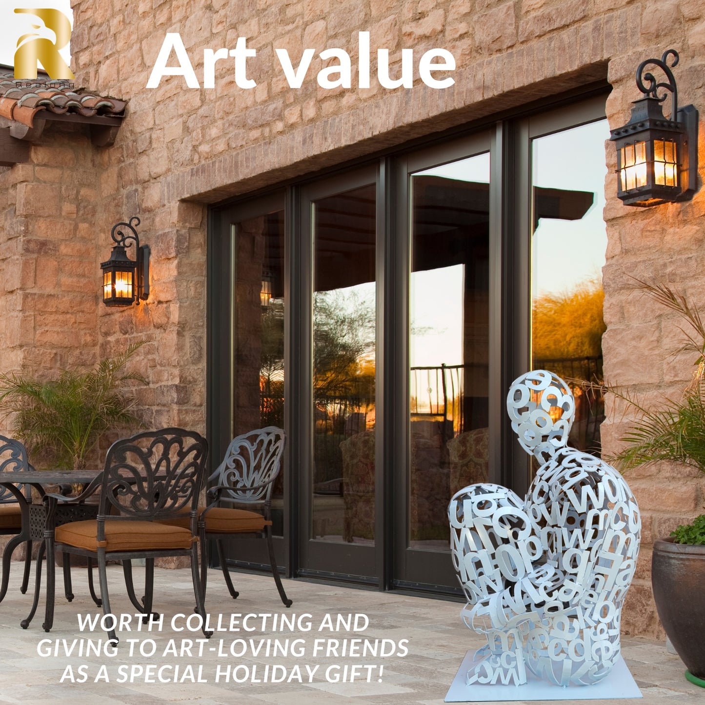 19.6'' High White Painted Stainless Steel Abstract Figure Sculpture 'Ainsa III' -Jaume Plensa,Handcrafted Laser Engraved Figure Formed by Letters from Nine Different International Alphabets, Exhibiting Exceptional Artistic Value