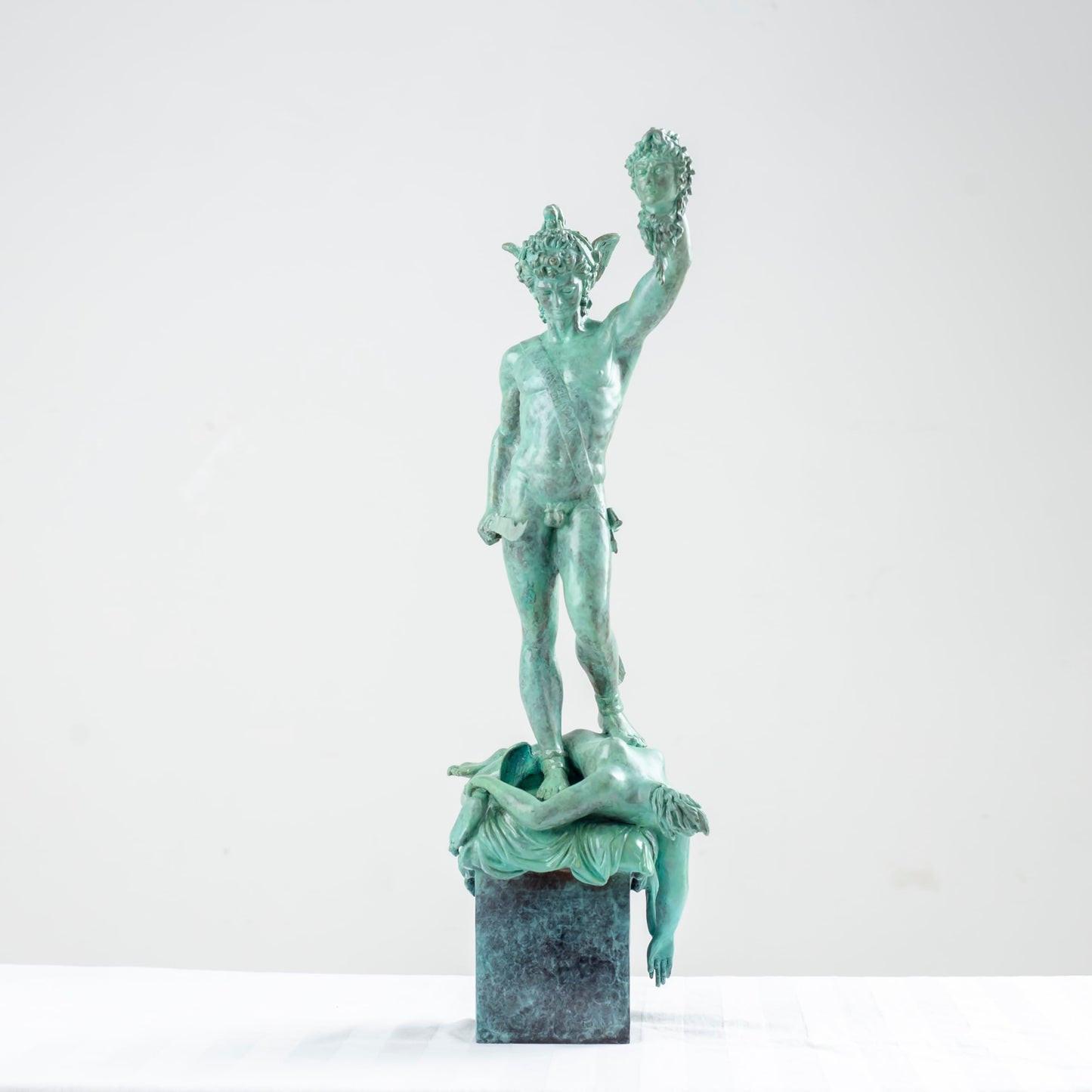 Perseus & The Head of Medusa Bronze Sculpture, Classic Greek Mythology Artwork, Handcrafted Bronze Statue by Benvenuto Cellini, Perfect for Home Decor and Gifts