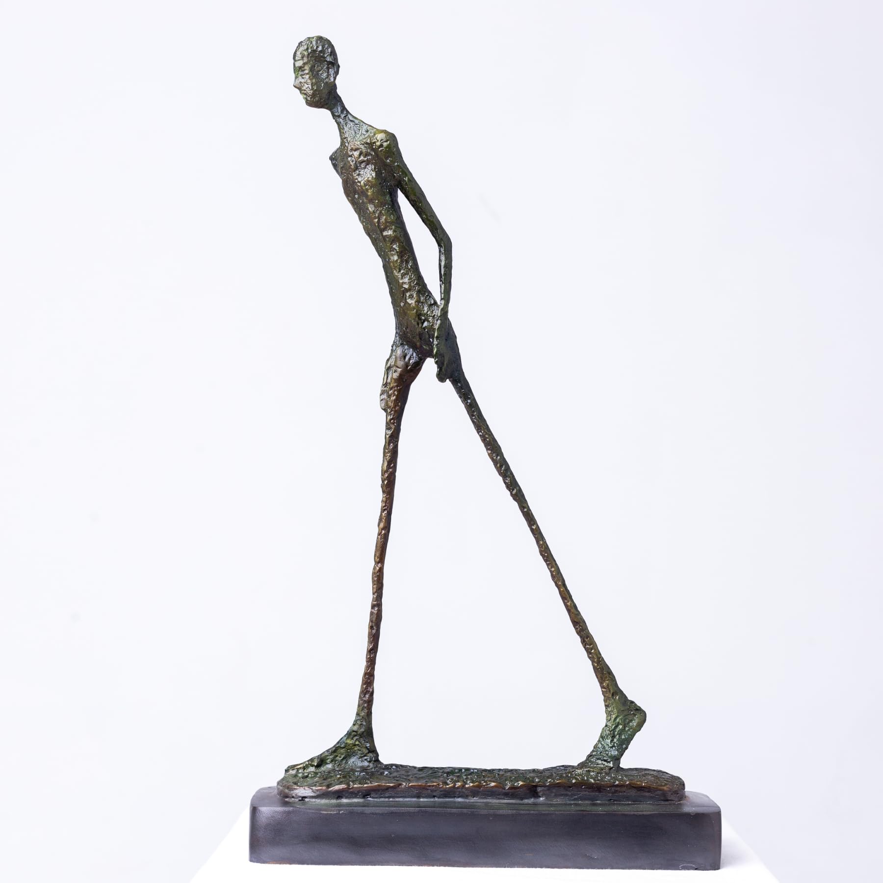 Giacometti Walking Man Bronze Statue,Black Handcrafted Art Deco Sculpture, Museum-Quality Office & Home Exclusive Modern Decorative, Unique Gift for Collectors
