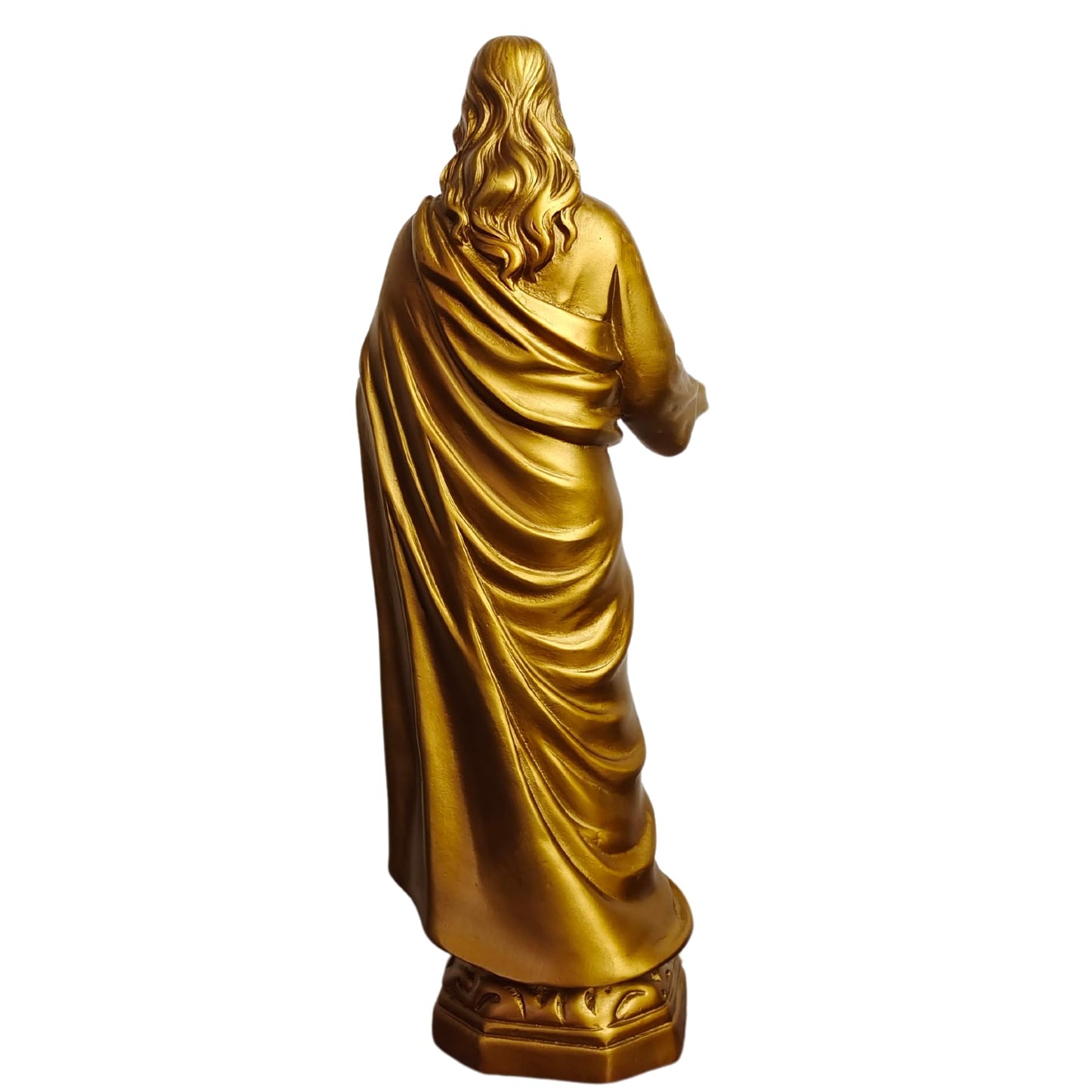 Golden Bronze Jesus Christ Statue - 10.6 Inch Religious Sculpture | Handcrafted Christian Decor for Home, Church, and Office | 3.3 LB Weight