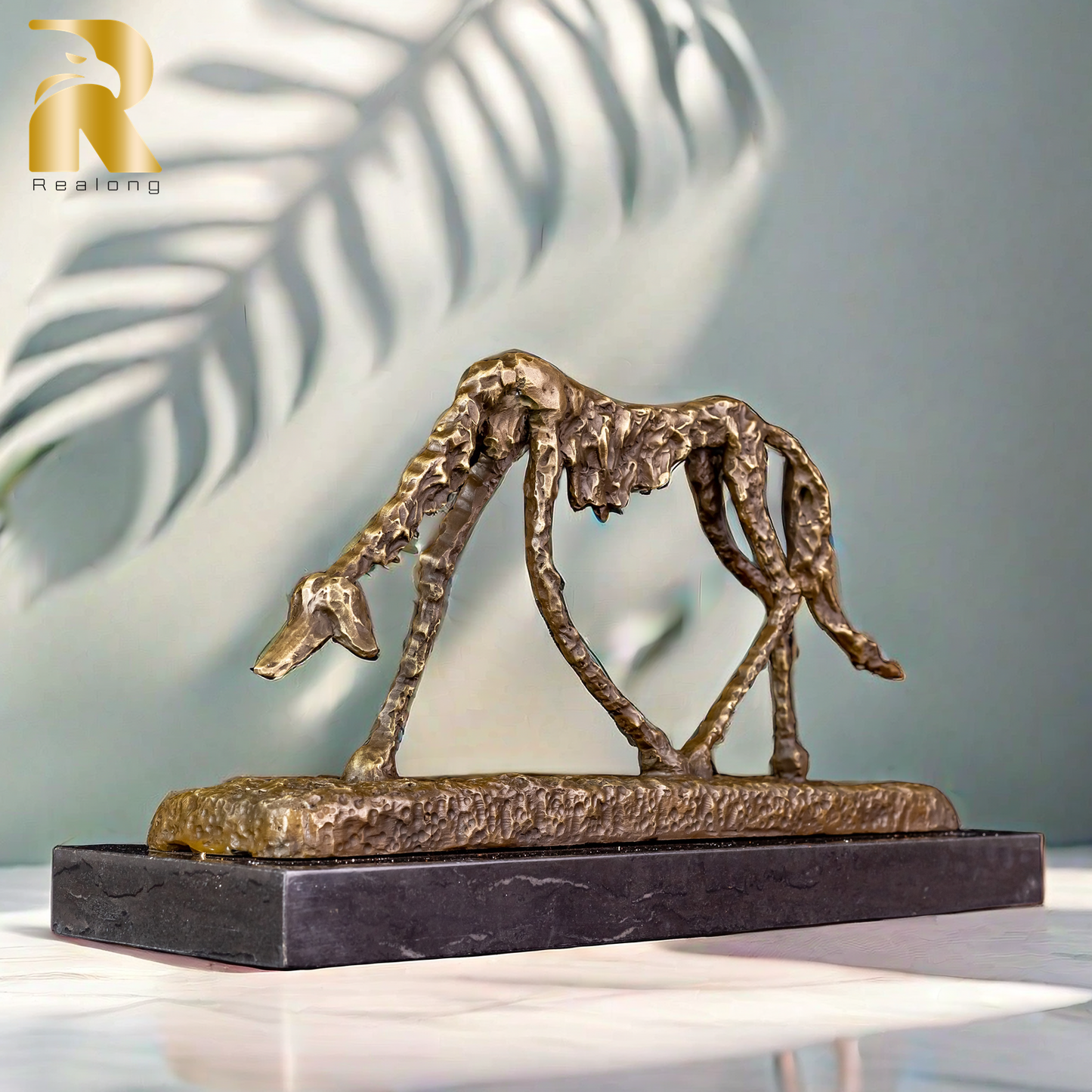 "The Dog" Bronze Sculpture Replica by Alberto Giacometti - Famous Abstract Bronze Animal Sculpture-Iconic Modern Art Statue for Home Decor and Collectors