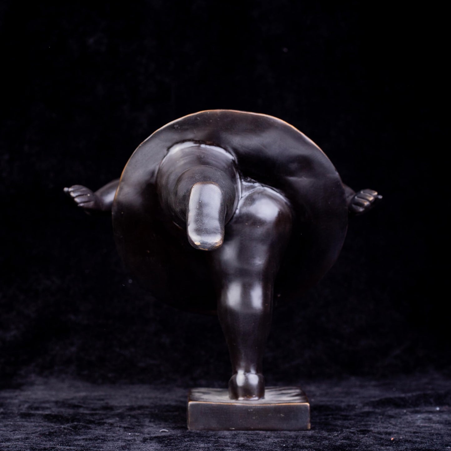 Fat Woman Statue Decor 100% Bronze Casting Female Yoga Sculpture Beautiful and Sturdy 10.6" Bronze Gift for Family and Friends