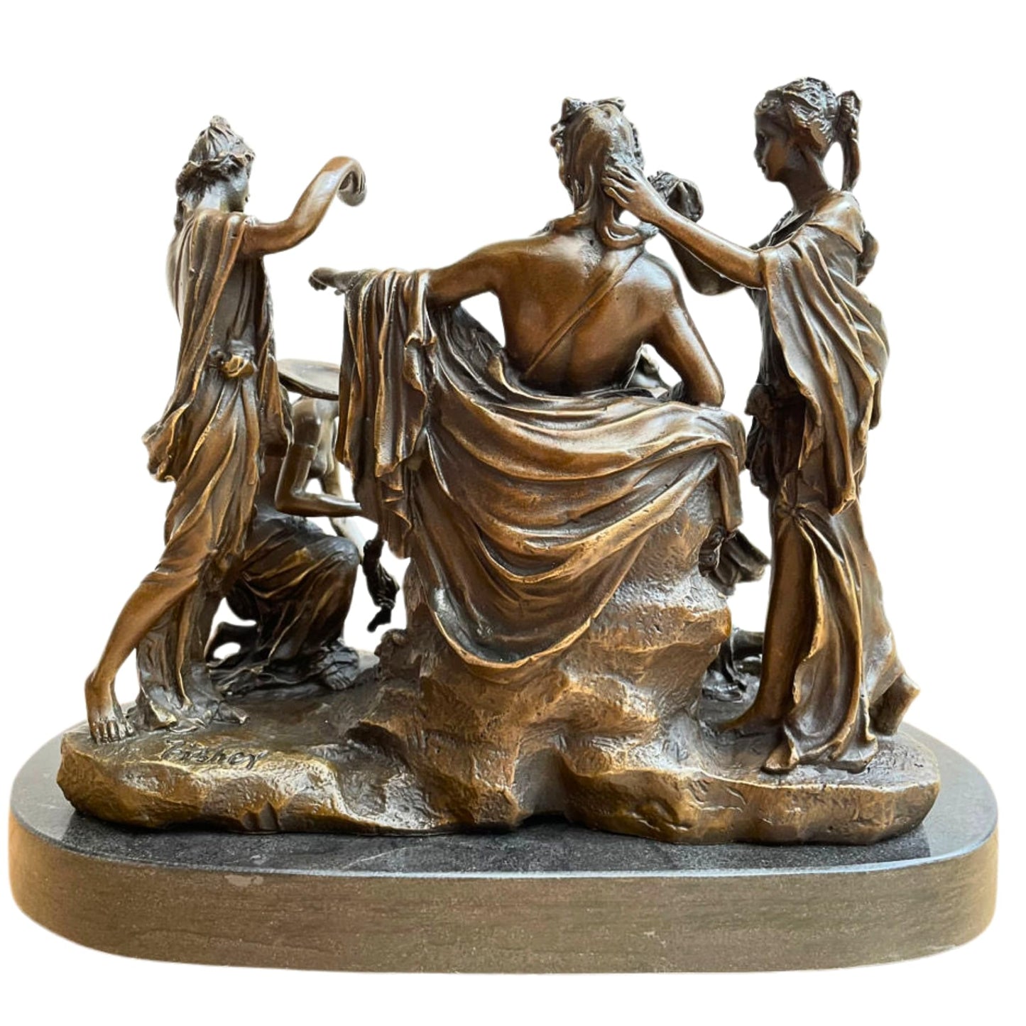 Dionysus and Maenads & Bacchus and His Followers Bronze Sculpture - 11.4" Classical Greek Mythology Figurine Bronze Art Statue , Home and Office Decor, Ideal Collectible and Gift