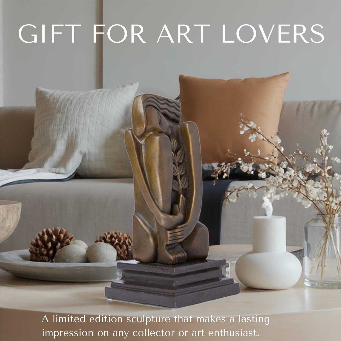 9.8'' Salvador Dalí Signed Bronze Sculpture – Surrealist Woman Figurine on Marble Base, Limited Edition Collectible Art for Gift, Home Office Decor, Museum & Gallery Display