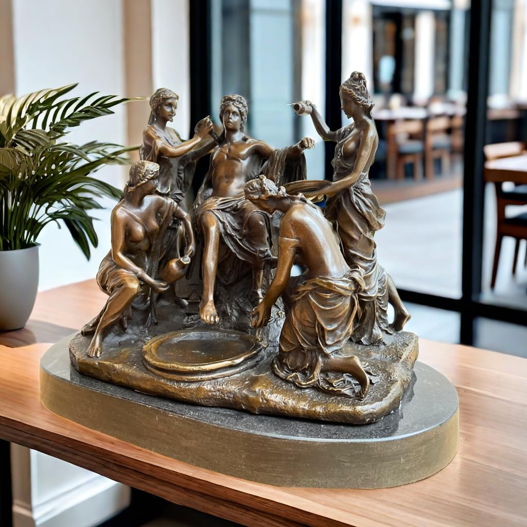 Dionysus and Maenads & Bacchus and His Followers Bronze Sculpture - 11.4" Classical Greek Mythology Figurine Bronze Art Statue , Home and Office Decor, Ideal Collectible and Gift