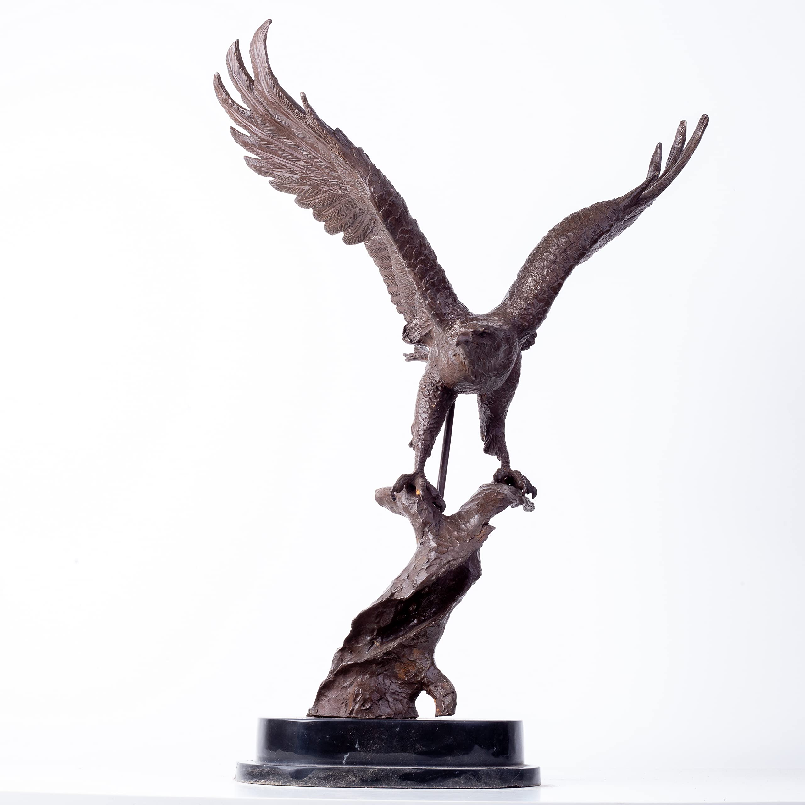 Grand Bronze Eagle Collection - Giant Outspread Wings Masterpiece - Pure Copper Wild Life Sculpture for Indoor & Outdoor Luxury Decor, Executive Gallery & Garden Statement