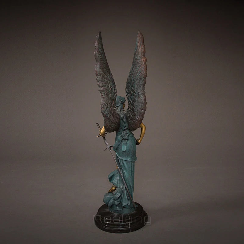 Bronze Statue of Greek Goddess Athena Winged Victory Athena Myth Bronze Sculpture WAR & Wisdom Athena Large Home Decor Ornament