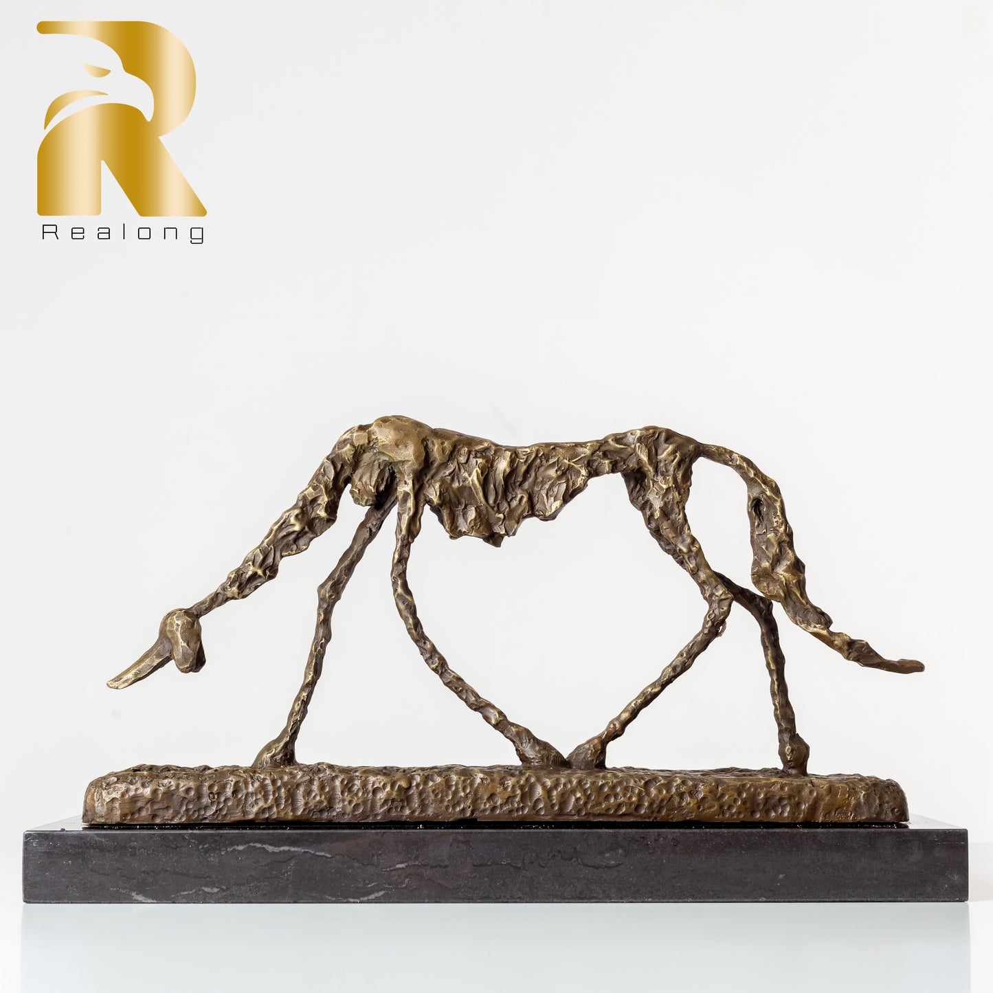 "The Dog" Bronze Sculpture Replica by Alberto Giacometti - Famous Abstract Bronze Animal Sculpture-Iconic Modern Art Statue for Home Decor and Collectors