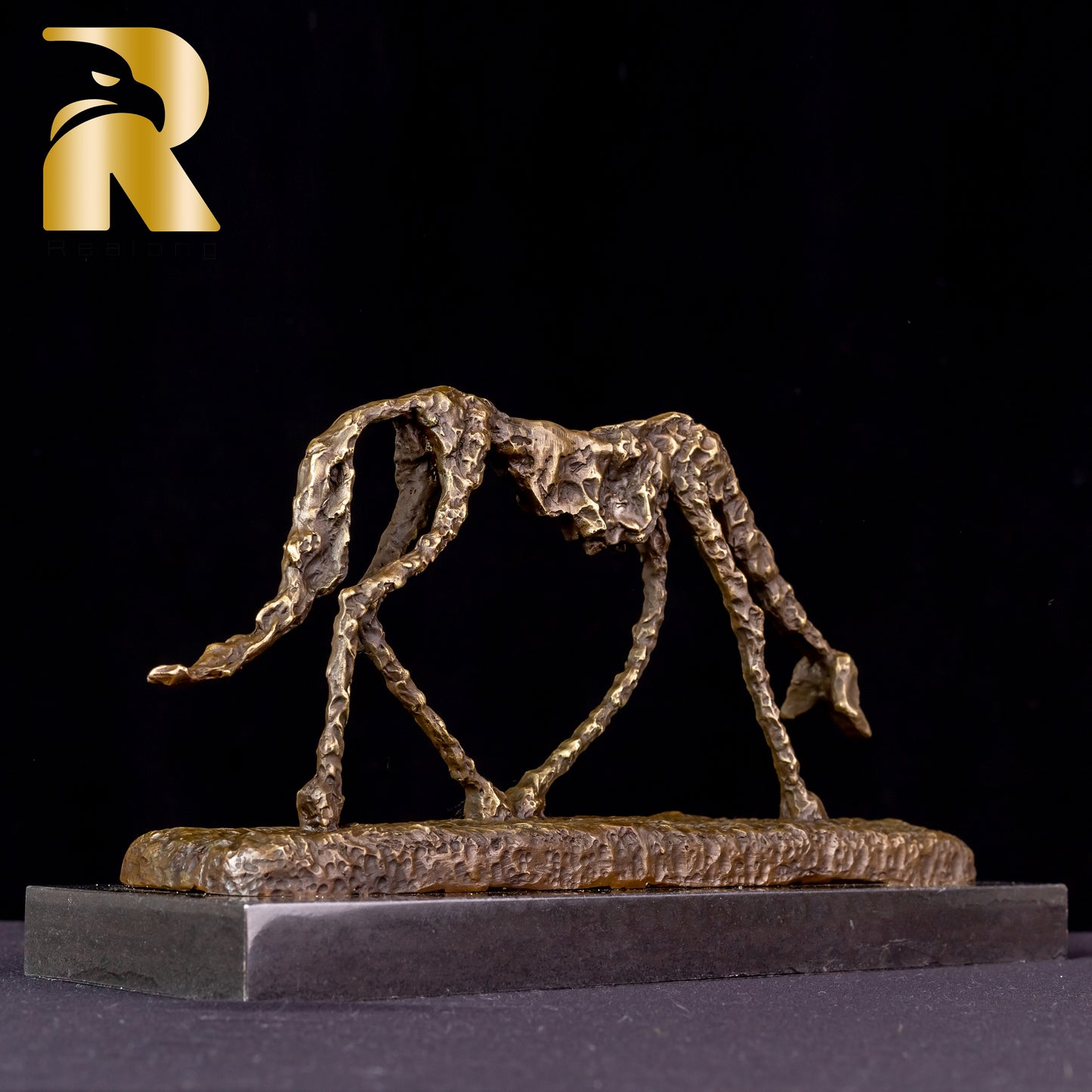 "The Dog" Bronze Sculpture Replica by Alberto Giacometti - Famous Abstract Bronze Animal Sculpture-Iconic Modern Art Statue for Home Decor and Collectors