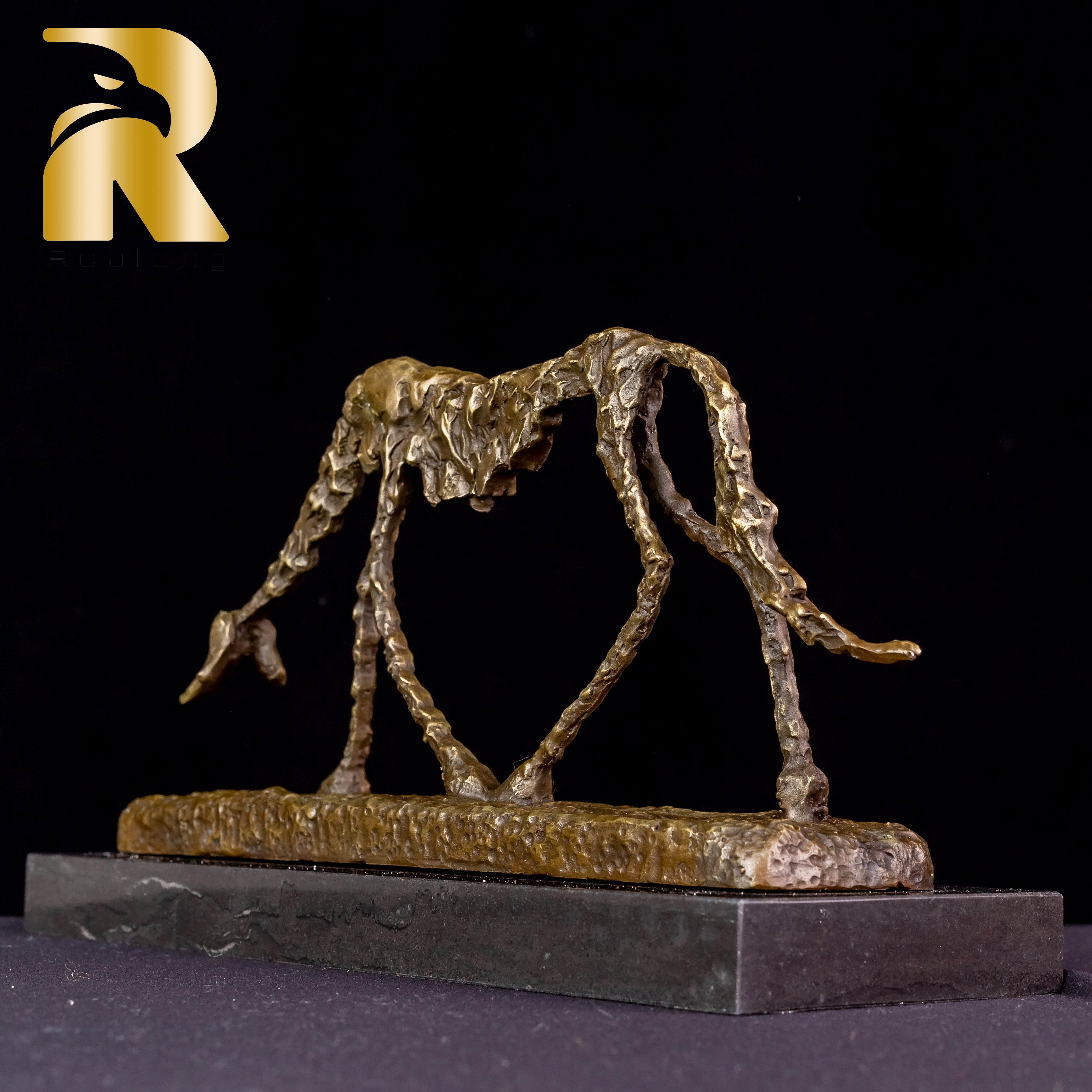 "The Dog" Bronze Sculpture Replica by Alberto Giacometti - Famous Abstract Bronze Animal Sculpture-Iconic Modern Art Statue for Home Decor and Collectors