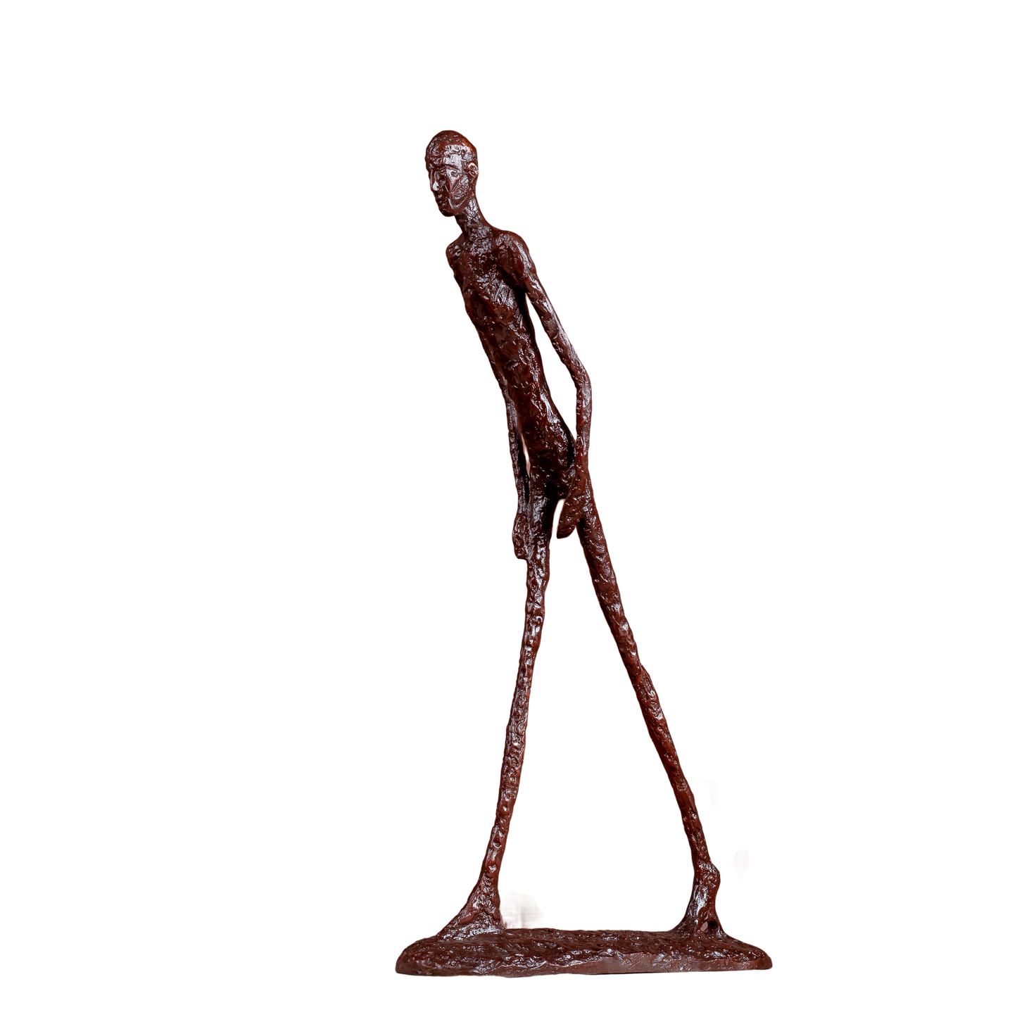11.8" Walking Man Bronze Sculpture - Masterpiece by Giacometti, Suitable for Home Decor, Office, and Unique Gift for Special Occasions