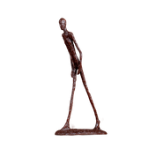 11.8" Walking Man Bronze Sculpture - Masterpiece by Giacometti, Suitable for Home Decor, Office, and Unique Gift for Special Occasions