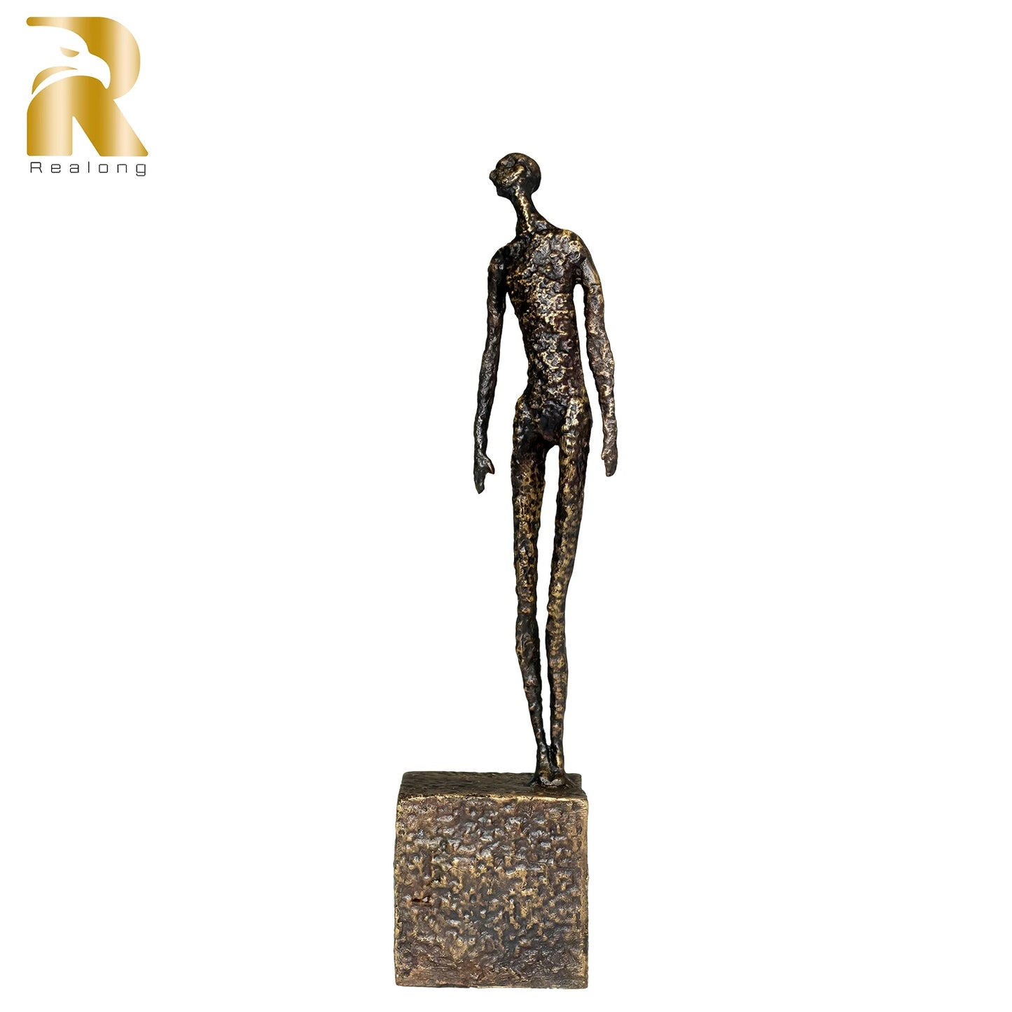 Abstract Metal Sculpture Antique Handcrafts Metal Statue Art Figurines For Home Indoor Decoration Ornament Tasteful Gifts