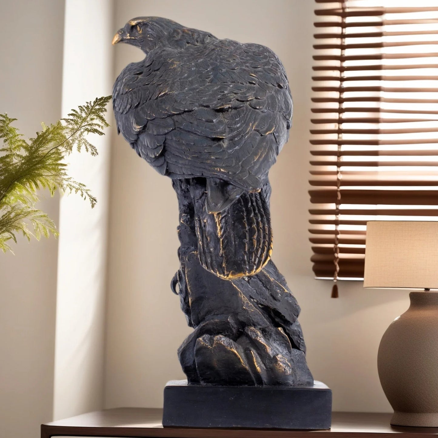 Bronze Eagle Statue Antique Bronze Eegle Sculpture Handmade Casting Bronze Animal Statues For Home Decor Indoor Ornament Gift