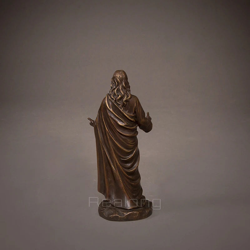 Bronze Jesus Statue Jesus Christ Blessing Bronze Sculpture Bronze Casting Jesus Art Crafts For Home Decoration Ornament Gifts