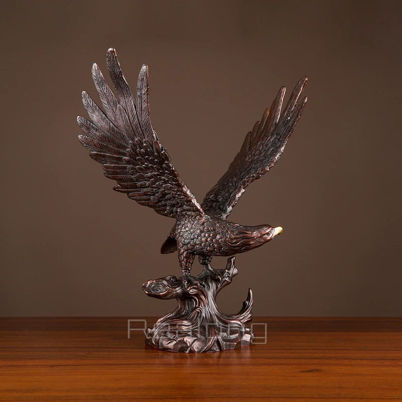 Bronze Eagle Statue Large Bronze Eagle Sculpture Casting Bronze Animals Art Figurine For Home Garden Decoration Ornament Gifts