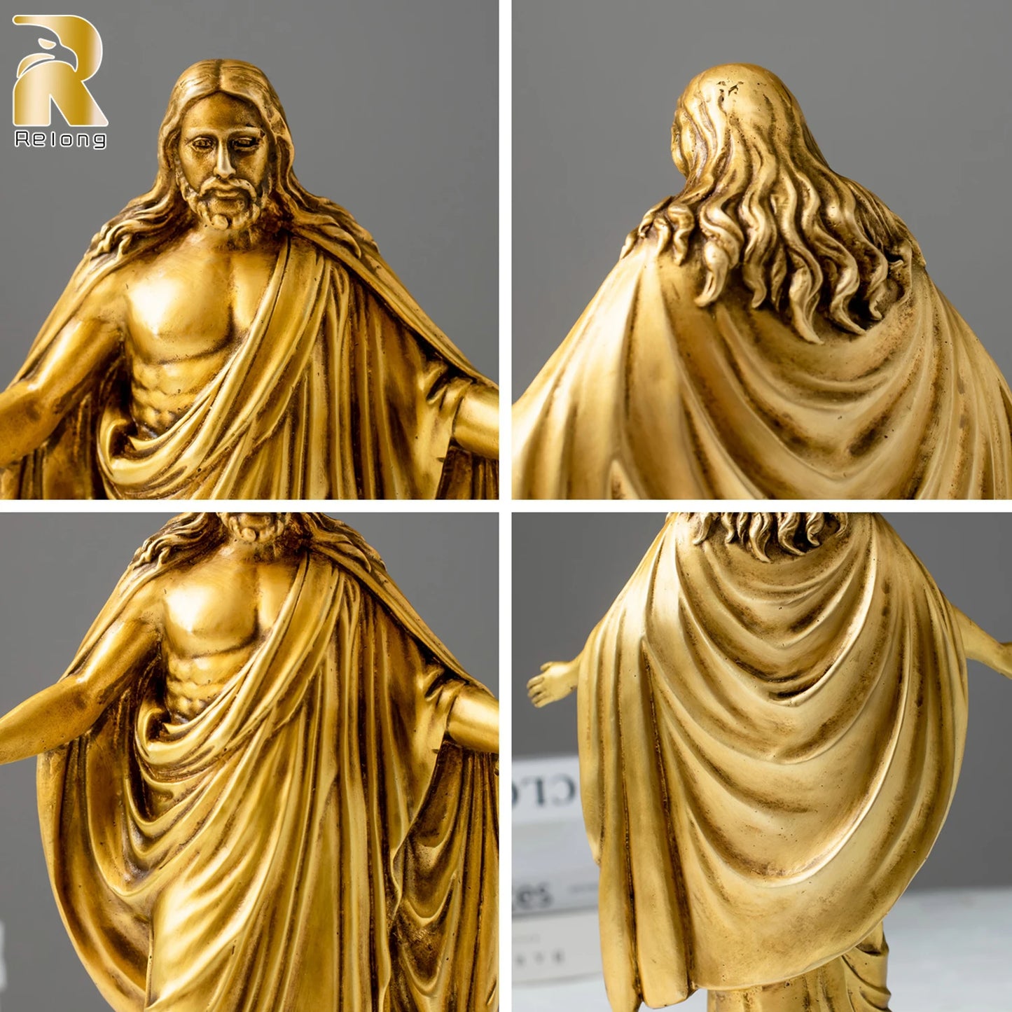 30cm Bronze Saint Jesus Statue Open Arms Blessing Jesus Christ Bronze Sculpture Home Church Decor Christian Ornament Gifts