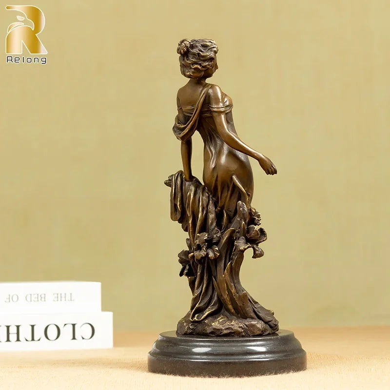 28cm Greek Myth Aphrodite Bronze Statue Bronze Aphrodite Sculpture Goddess Art Crafts For Home Decor Ornament Gorgenous Gift