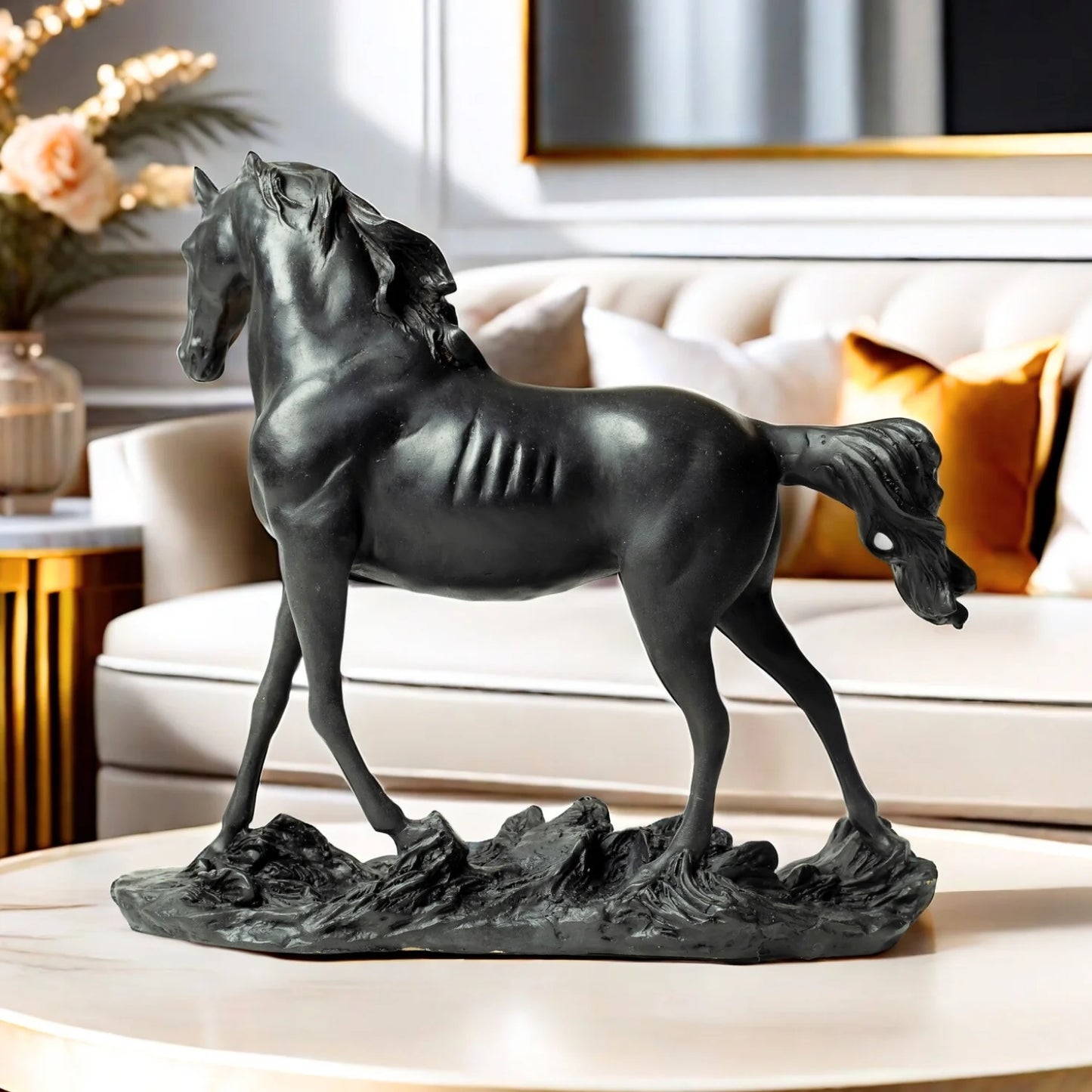 Bronze Horse Sculpture Antique Walking Horse Bronze Statue Hot Casting Animal Art Figurines For Home Office Decor Ornament Gifts