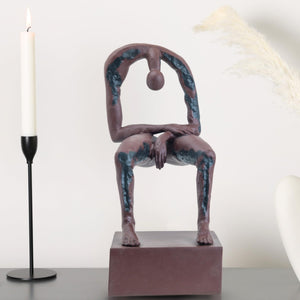 Albert György melancholy remembrance bronze sculpture living room sofa display