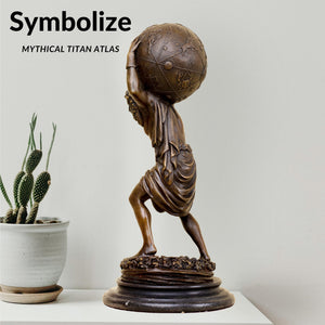 Atlas bronze sculpture gift packaging presentation box display