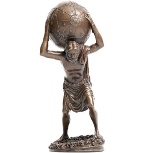 Atlas bronze sculpture pure bronze lost wax casting label detail certification