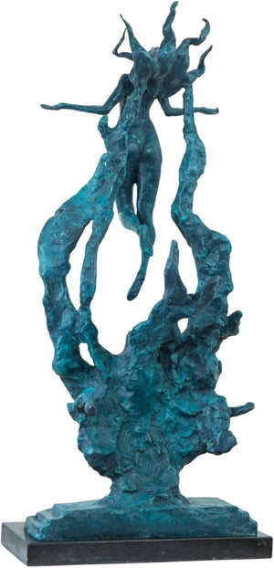 Side view of Beethoven Rhapsody abstract bronze sculpture