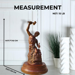 Bobbie Carlyle Self-Made Man bronze motivational sculpture as luxury home décor centerpiece