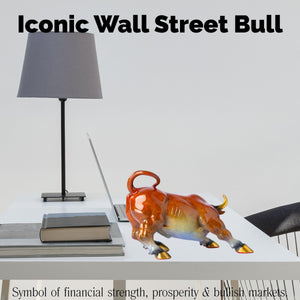 Modern colorful Wall Street bull art for home decor.