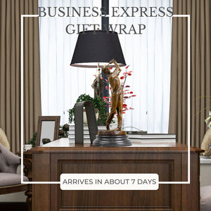 Bronze golfer statue multiple poses displayed on sideboard luxury interior