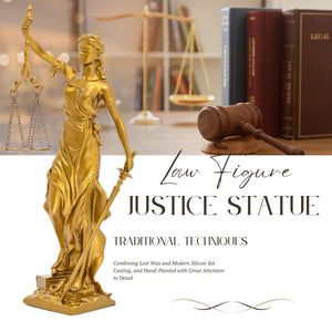 Bronze Lady Justice Themis statue law figure justice display showing full product lineup