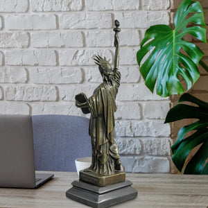 Bronze Statue of Liberty New York Heritage Edition as bronze artwork in modern interior lifestyle display