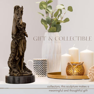 Bronze unicorn angel spirit sculpture as gift and collectible art display
