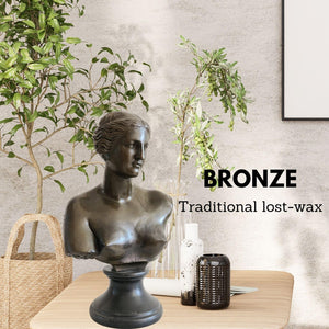Bronze Venus de Milo bust statue showcasing traditional lost-wax casting craftsmanship