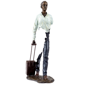 58cm large Bruno Catalano Les Voyageurs bronze sculpture in classic patina finish.