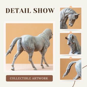 European Andalusian horse bronze sculpture custom colors and sizes selection showing white finish option