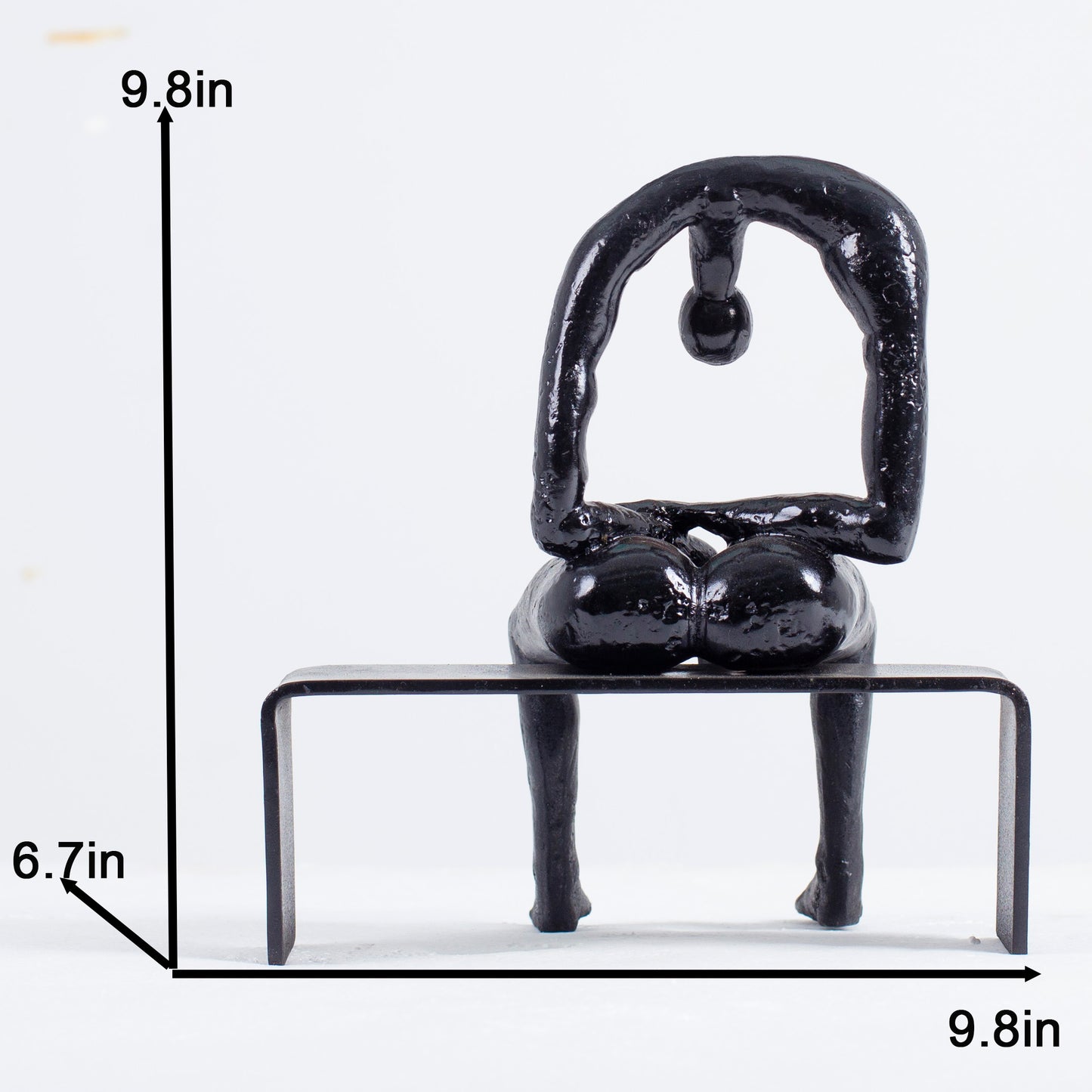 9.8'' Bronze Melancholy Statue Sculpture -Albert Gyorgy ,Modern Abstract Thinker Art Sculpture Decorations Collectible Bronze Statue for Home Decor