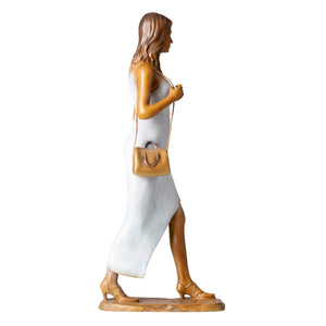 Luo Li Rong bronze violin woman statue perfect size chart dimensions reference