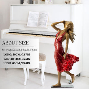 Neoclassical bronze wind dancer red dress size chart weight dimensions