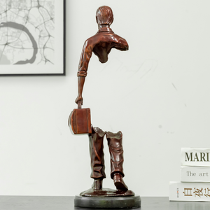 Detail of the 13x13x2cm premium solid marble base for the 2.9kg bronze art piece