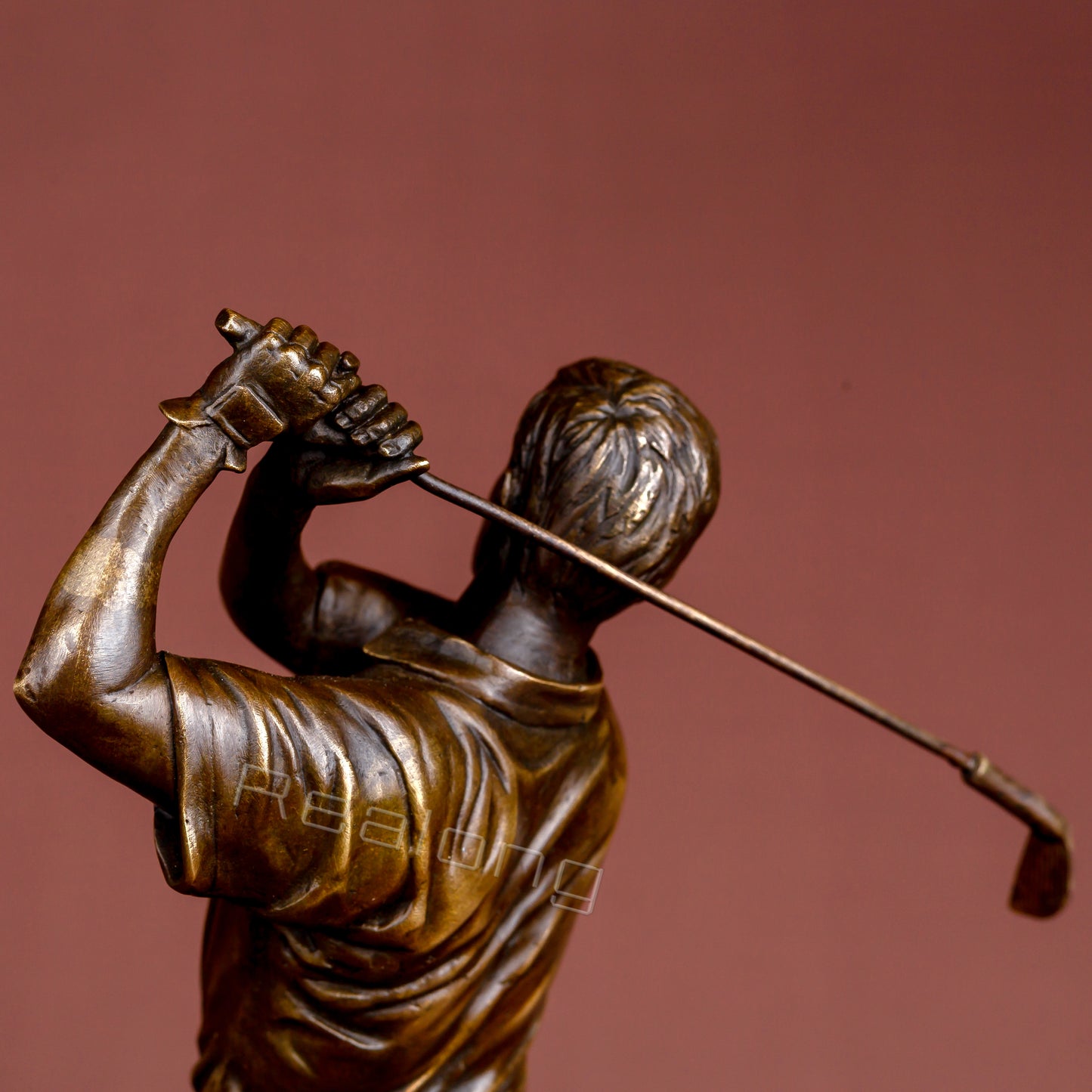 37cm Bronze Golf Man Statue Bronze Golfer Sculpture Bronze Casting Golf Art Crafts For Home Office Decor Ornament Gifts