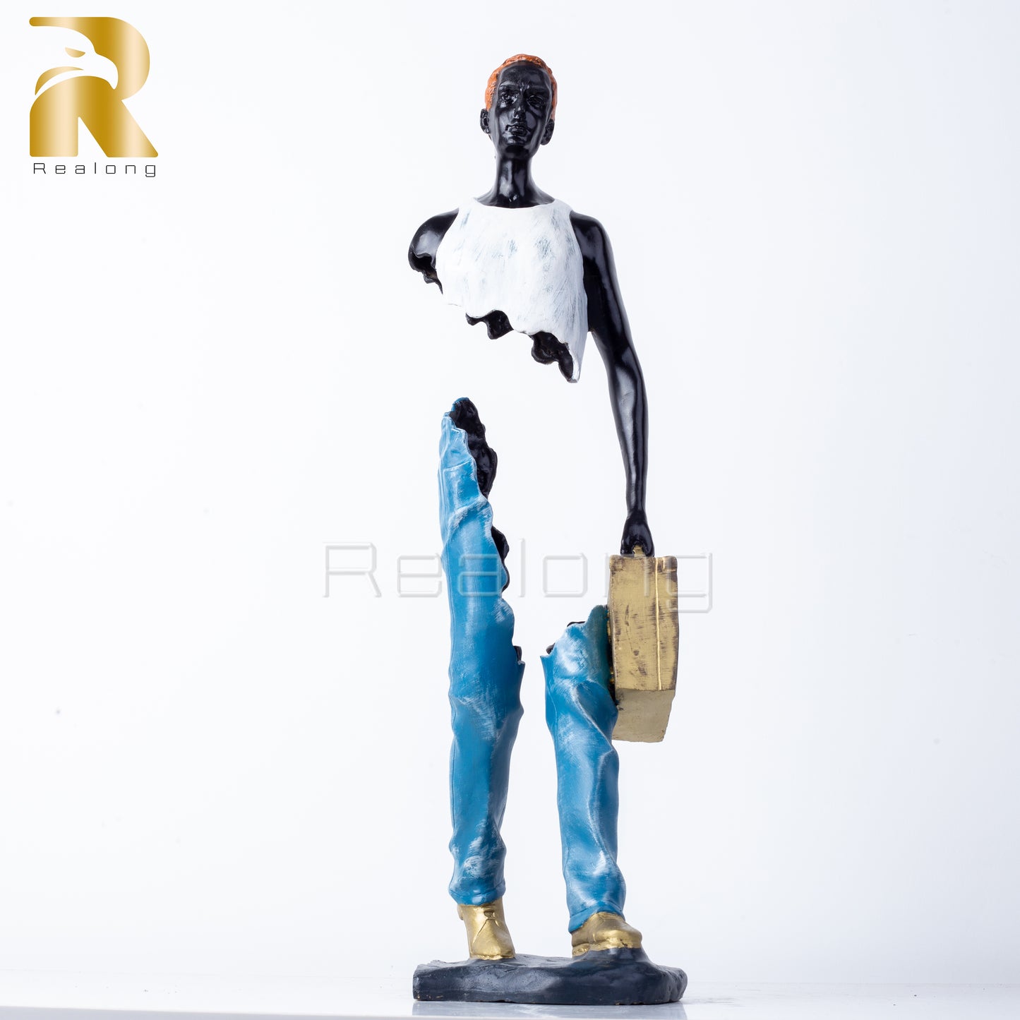 Abstract Art Bronze Travelling Man Statue Sculpture Famous Bruno Catalano Bronze Traveller Sculpture For Home Decor Gift