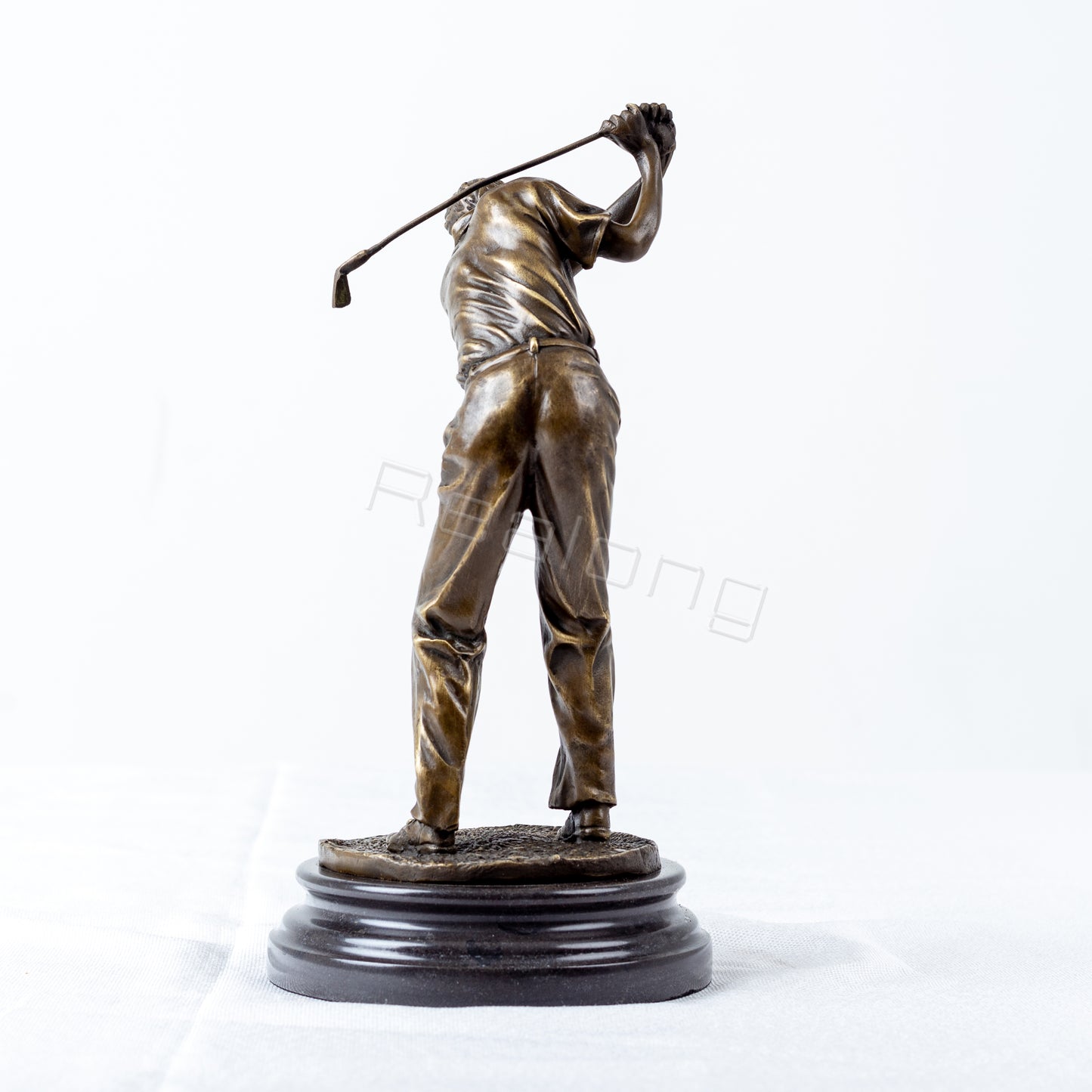 32cm Bronze Golf Man Statue Playing Golf Sculpture Bronze Golfer Art Figurine Bronze Casting Crafts Ornament For Home Decor Gift