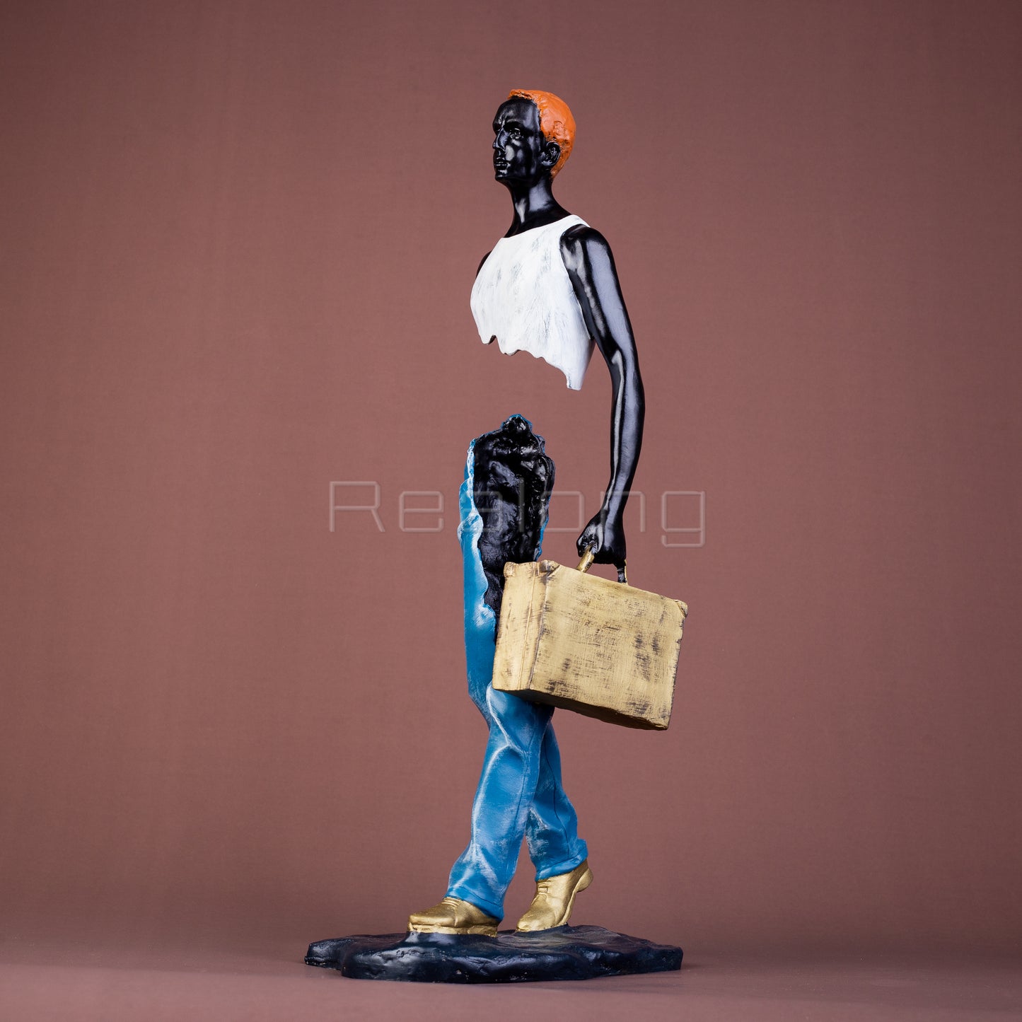 Abstract Art Bronze Travelling Man Statue Sculpture Famous Bruno Catalano Bronze Traveller Sculpture For Home Decor Gift