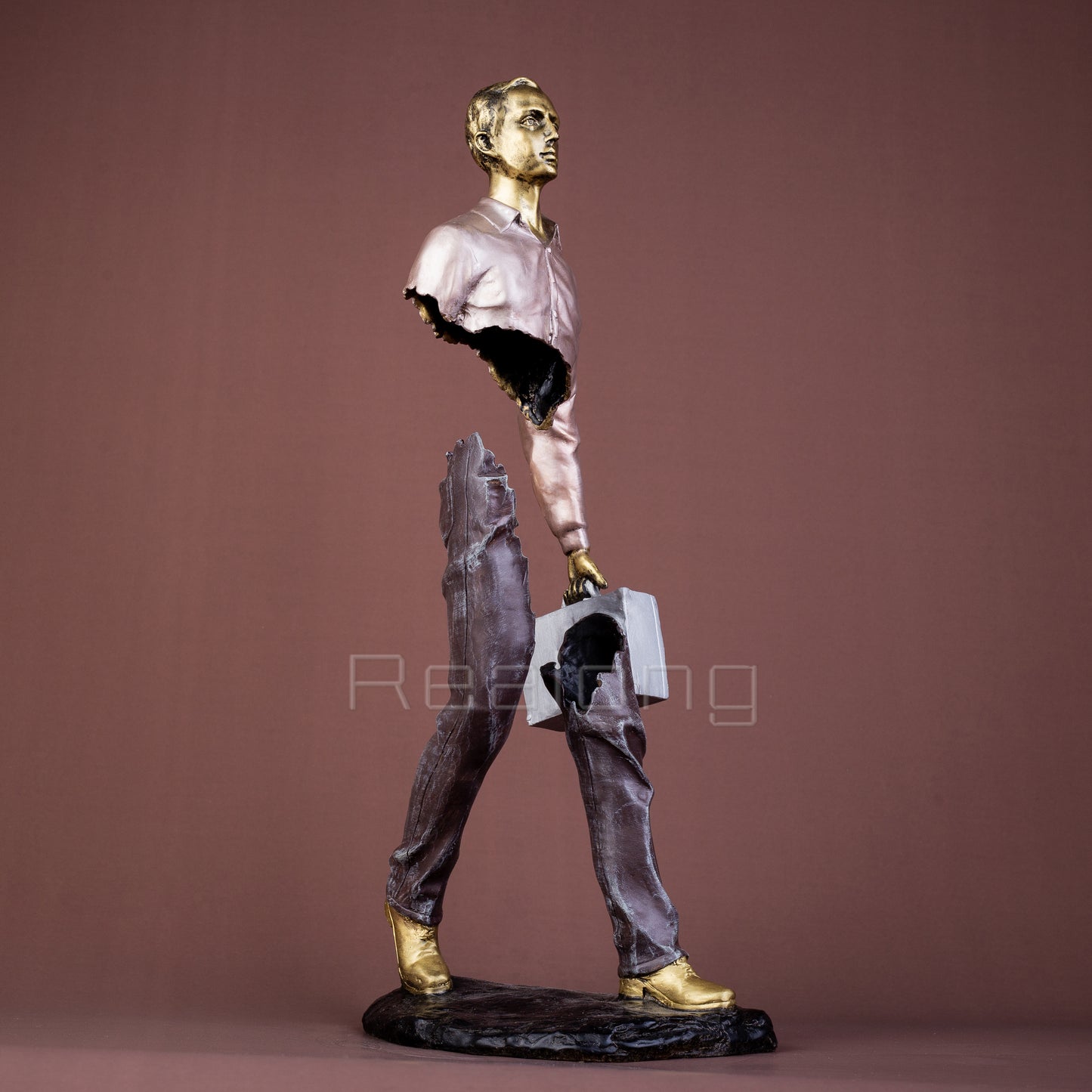 Famous Bruno Catalano Bronze Traveller Sculpture The Traveller Man Statue Classic Art Craft For Home Hotel Decor luxurious Gifts