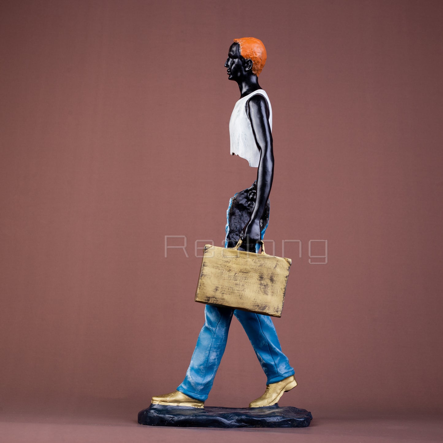 Abstract Art Bronze Travelling Man Statue Sculpture Famous Bruno Catalano Bronze Traveller Sculpture For Home Decor Gift